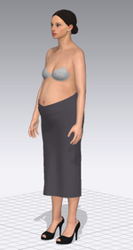 Load image into Gallery viewer, The &quot;Hug My Bump&quot;/&quot;Hug My Waist&quot; Maternity and Postpartum Skirt
